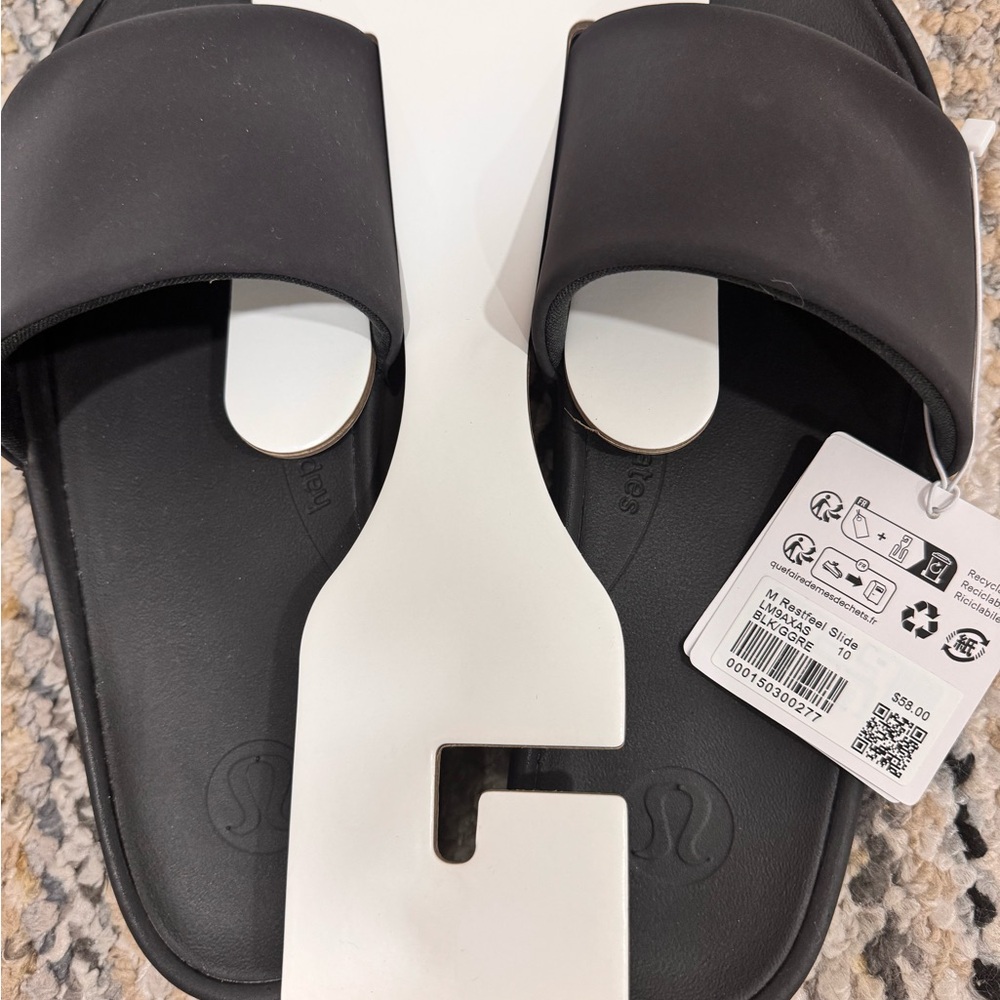Lululemon Athletica Gray Slide Sandals